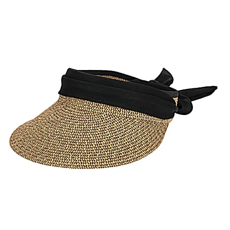 Women's Black Ultra Braid Visor Hat