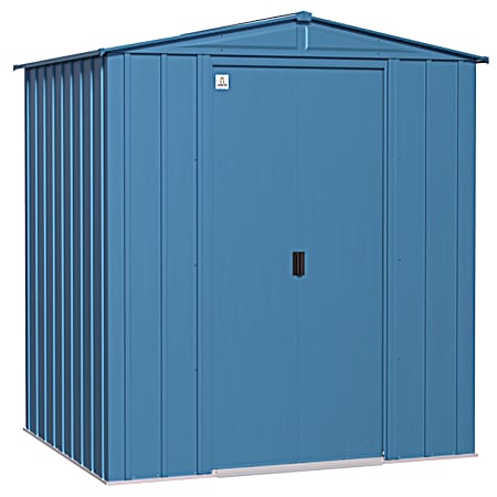 Classic Steel Storage Shed, 8x7, Blue Grey