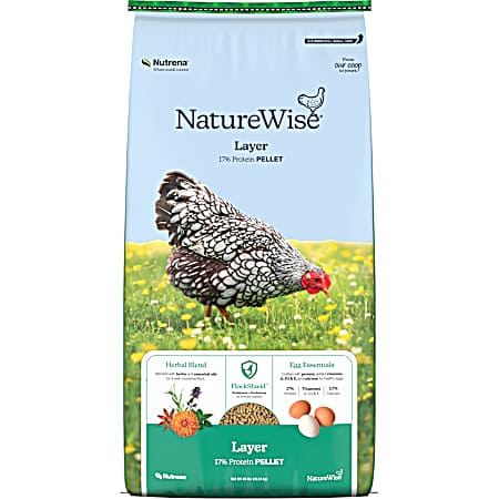 NatureWise 17% Protein Layer Pellet Poultry Feed - 40 lb