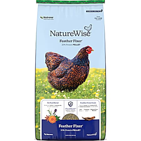 40 lbs NatureWise Feather Fixer 18% Protein Pellet Chicken Feed