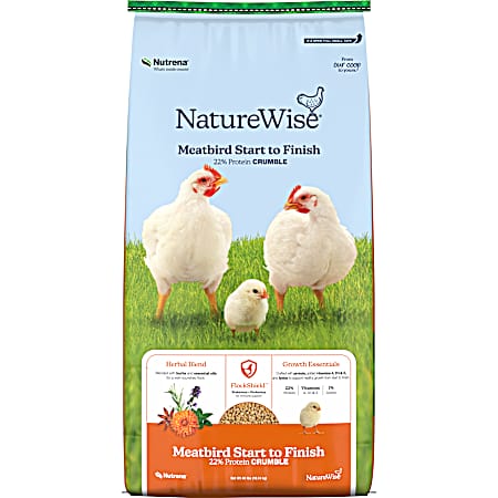 NatureWise Meatbird 22% Protein Crumble Chicken Feed