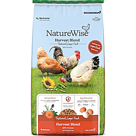 40 lbs NatureWise Harvest Blend 18% Protein Textured Layer Feed
