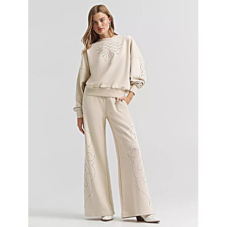 Women's Cream Lainey Cowboy Sweatshirt