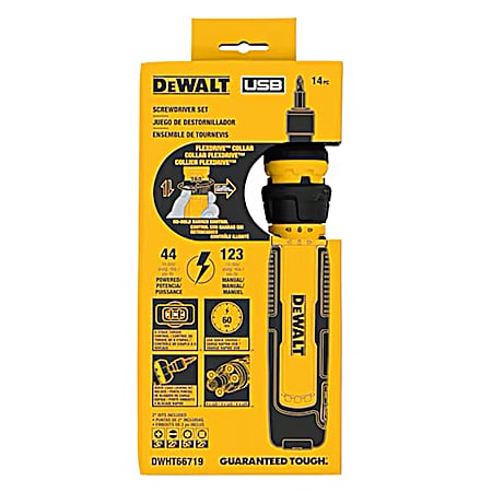 14 pc. Cordless Screwdriver with FLEXDRIVE Control