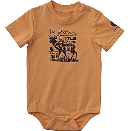 Infant Papaya Deer Short Sleeve Bodysuit