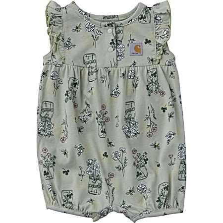 Infant Girls' Sea Foam Bee Print Romper