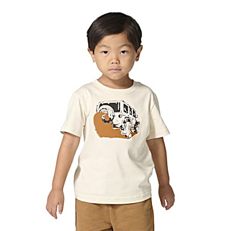 Little Boys' Turtle Dove Vehicle Short Sleeve Shirt