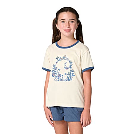 Youth Girls' Turtle Dove Floral C Short sleeve Shirt