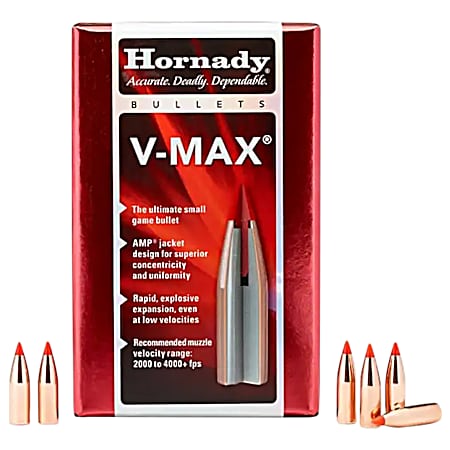 6mm .243 75 Grain V-Max Rifle Reloading Bullets - 100/box