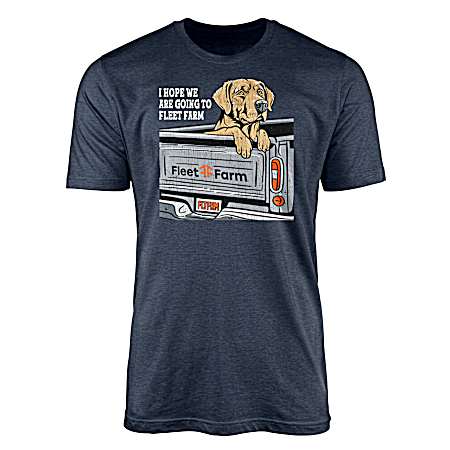 Men's Heather Navy Let's Go Short Sleeve Shirt
