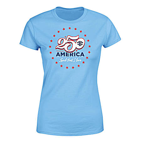 Women's Carolina Blue 250 FF Land I Love Short Sleeve Shirt