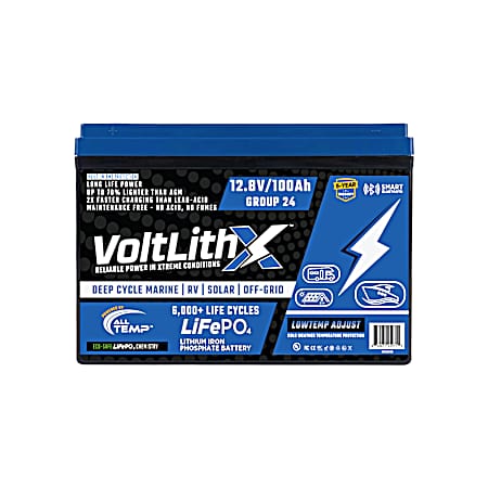 VoltLithX Class 24 100Ah Lithium Battery