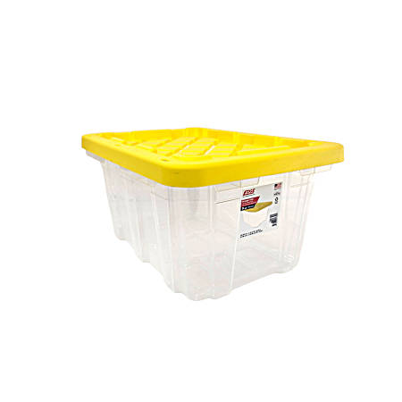 5 Gallon Tough Tote Clear Base with Yellow Lid
