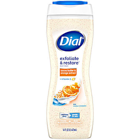 16 oz Bodywash Exfoliating - Cocoa Butter & Orange Extract