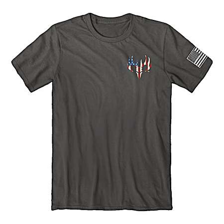 Men's Charcoal USA Bigfoot Short Sleeve Shirt