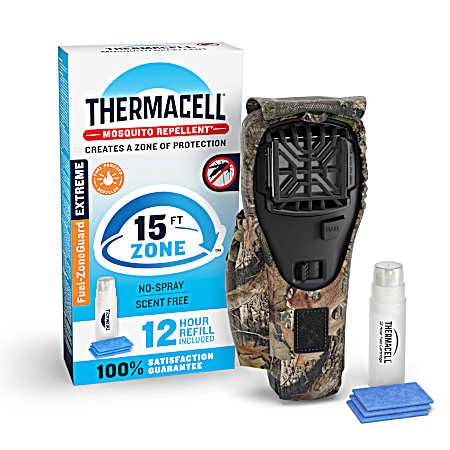 Fuel-ZoneGuard Extreme Fuel Powered Mosquito Repeller Hunt Pack with 12-Hr Refill