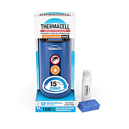 Fuel-ZoneGuard Base Fuel Powered Mosquito Repeller with 12-Hr Refill; Royal