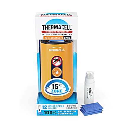 Fuel-ZoneGuard Base Fuel Powered Mosquito Repeller with 12-Hr Refill; Citrus