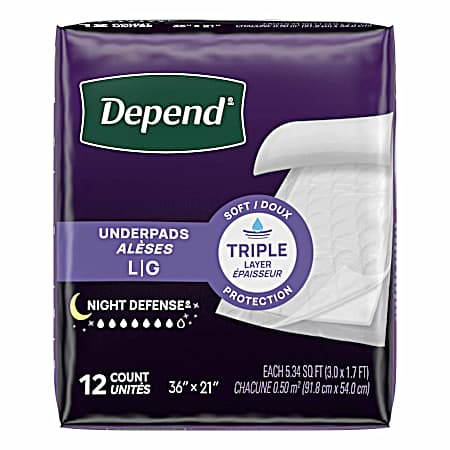 12 ct Night Defense Underpads Convenience