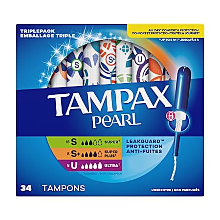 34 ct. Pearl Tampon Super/Plus