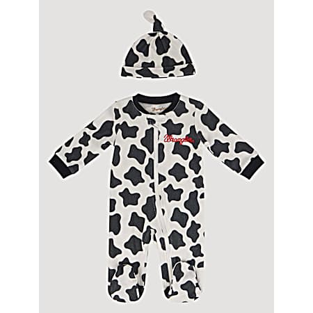 Infant Boys Bright White Cow Sleep-N-Play - 2 Pc
