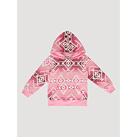 Toddler Girls Pink Aztec Trademark Hoodie