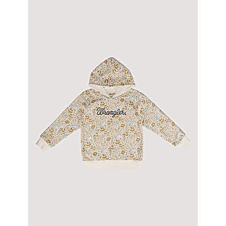 Toddler Girls Floral Hoodie