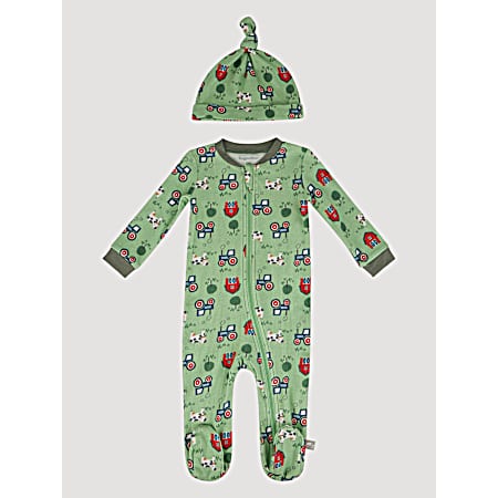 Infant Boys Laurel Green Farm Sleep-N-Play - 2 Pc