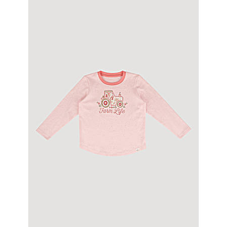 Toddler Girls Mauve Morn Farm Life Long Sleeve Shirt