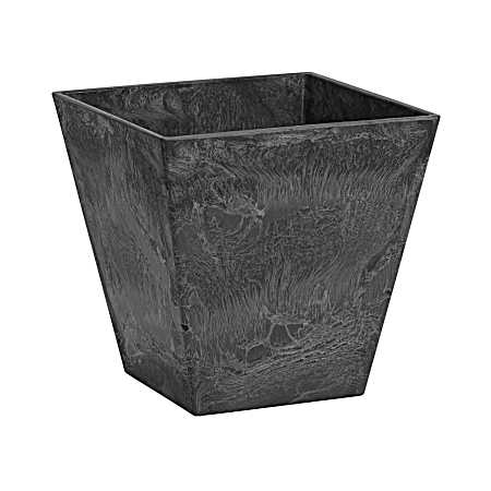 10 in. Ella Square Planter - Black