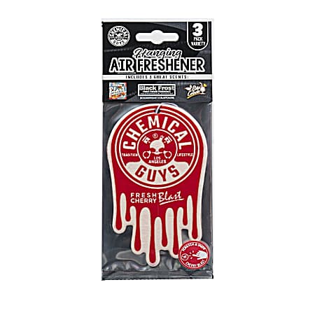 3 pk. Variety Pack Hanging Air Freshener Black Frost, Cherry Blast, Pina Colada