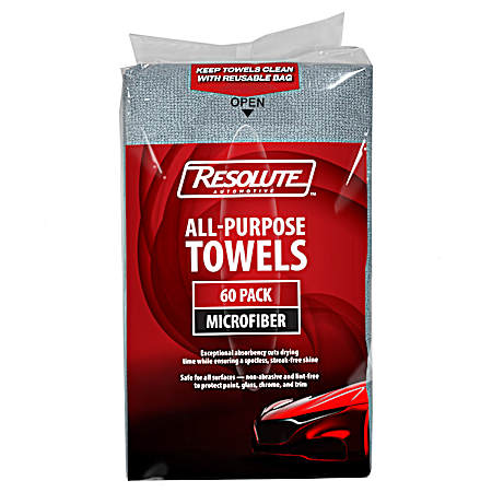 60 pk. 10 in. x 12 in. Microfiber Towels