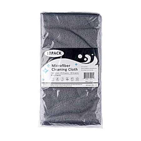 12 pk Microfiber Cleaning Cloths
