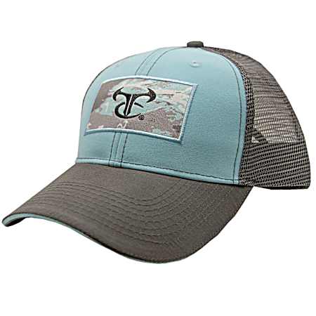 Men's Gray/Kenai Aqua Camo TTC Patch Logo