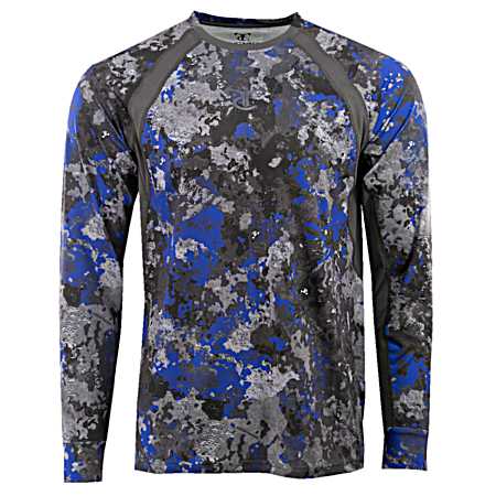Men's Midnight Blue SpinReel Chiller Long Sleeve Shirt