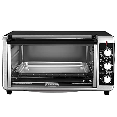 Extra-Wide 8 Slice Stainless/Black Toaster Oven