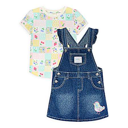 Girls' Multi Patch Denim Jumper