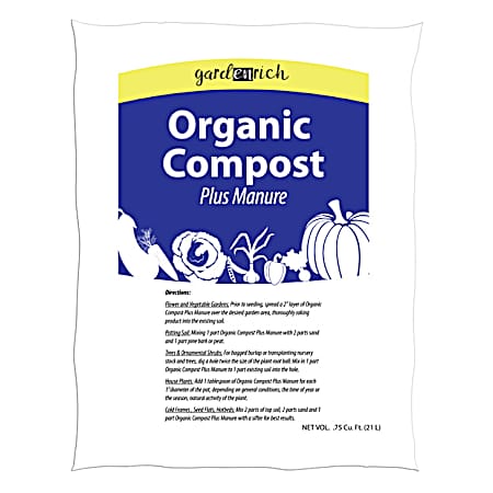 0.75 cu ft Cow Manure & Compost Mix