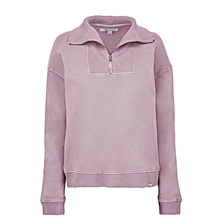 Women's 1/4 Zip Sunwashed Long Sleeve Shirt