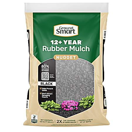 0.8 cu. ft. Black Rubber Nuggets/Mulch