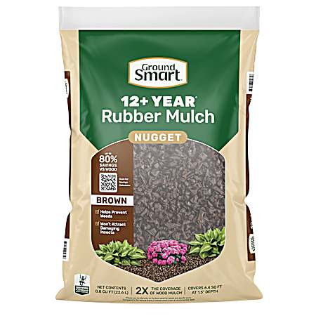 0.8 cu. ft. Brown Rubber Nuggets/Mulch