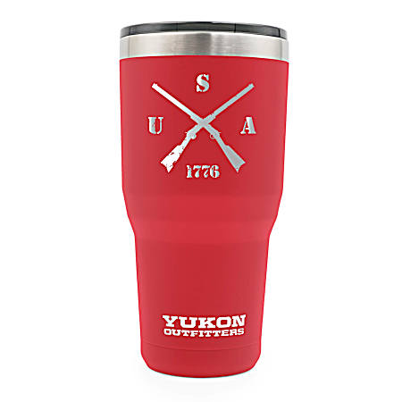 30 oz Tumbler Red  USA 1776