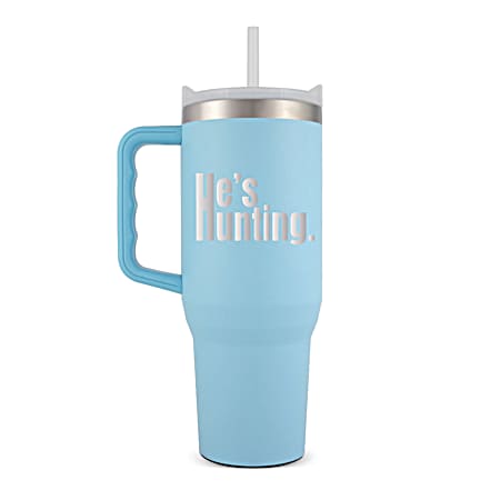 40 oz FIT FORTY Sky Blue He's Hunting