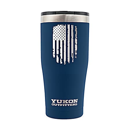 20 oz Tumbler Vertical US Flag Navy