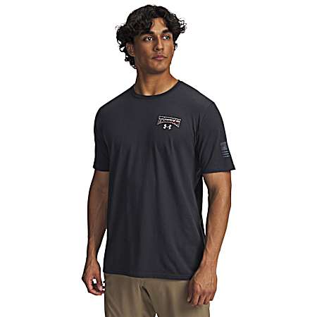 Men's Anthracite/Downpour Gray Freedom Military Eagle Short Sleeve Shirt
