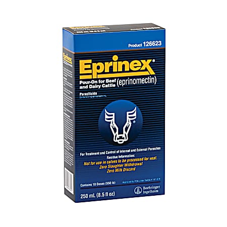 EPRINEX® (eprinomectin) Pour-On Dewormer for Beef and Dairy Cattle, 250 mL