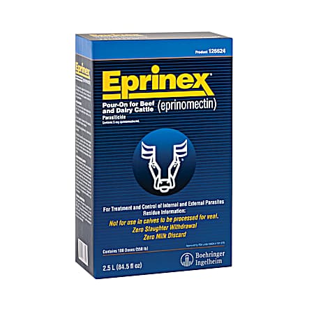 EPRINEX® (eprinomectin) Pour-On Dewormer for Beef and Dairy Cattle, 2.5 L