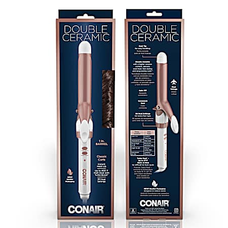 Double Ceramic 1'' Curling Iron Gentle - Rose Gold