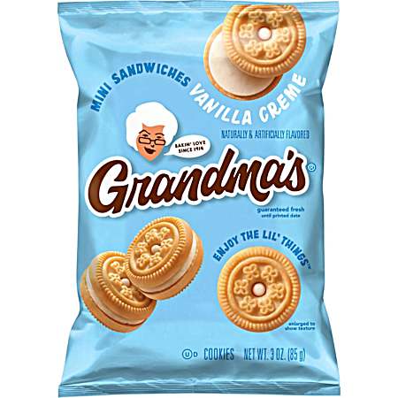 3.0 oz. GRANDMA'S MINI SANDWICH CREMES COOKIES