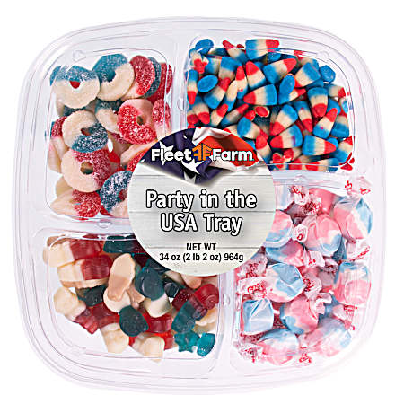34 oz Party In The Usa Candy Tray